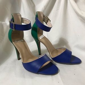 Blue and Green Andrea Heels